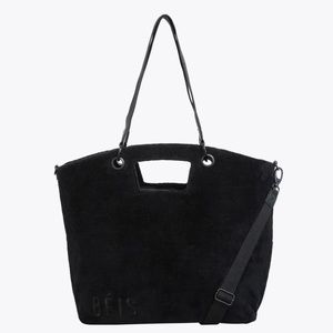 BEIS Terry Tote in Black NWT